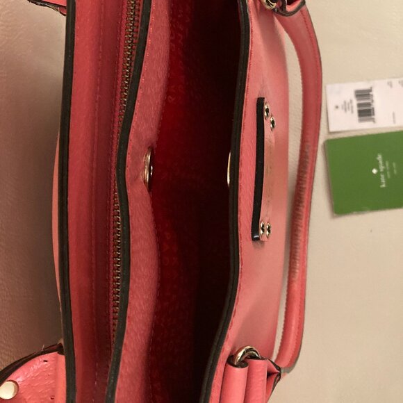 Kate Spade Wellsley Lg Leather Tote, Flamingo Pink - Picture 11 of 16